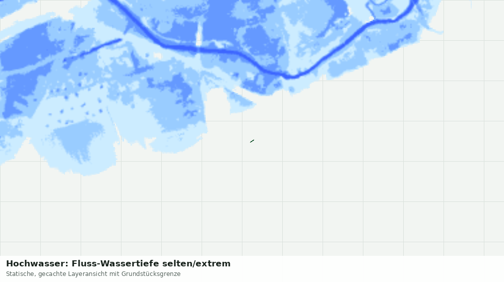 Statische Kartenansicht: Hochwasser: Fluss-Wassertiefe selten/extrem