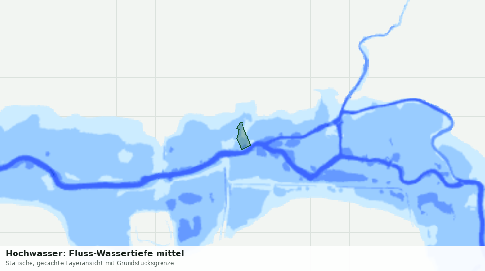 Statische Kartenansicht: Hochwasser: Fluss-Wassertiefe mittel