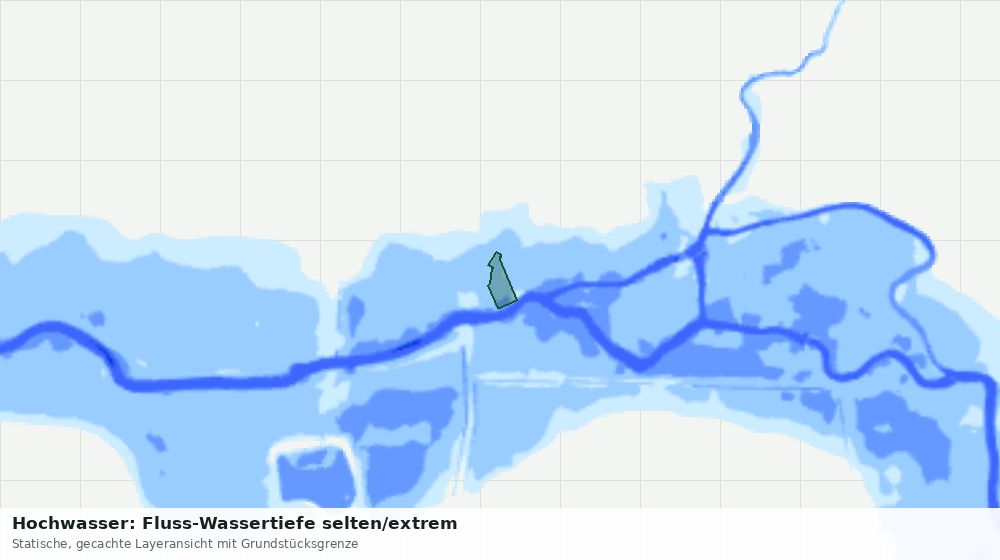 Statische Kartenansicht: Hochwasser: Fluss-Wassertiefe selten/extrem
