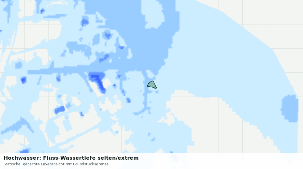 Statische Kartenansicht: Hochwasser: Fluss-Wassertiefe selten/extrem