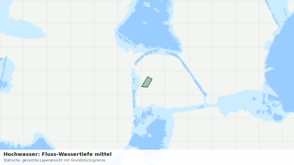 Statische Kartenansicht: Hochwasser: Fluss-Wassertiefe mittel