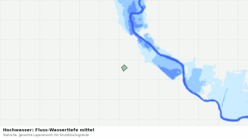 Statische Kartenansicht: Hochwasser: Fluss-Wassertiefe mittel