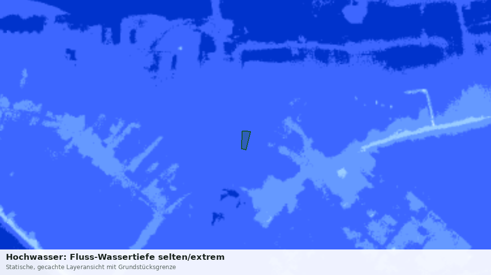 Statische Kartenansicht: Hochwasser: Fluss-Wassertiefe selten/extrem