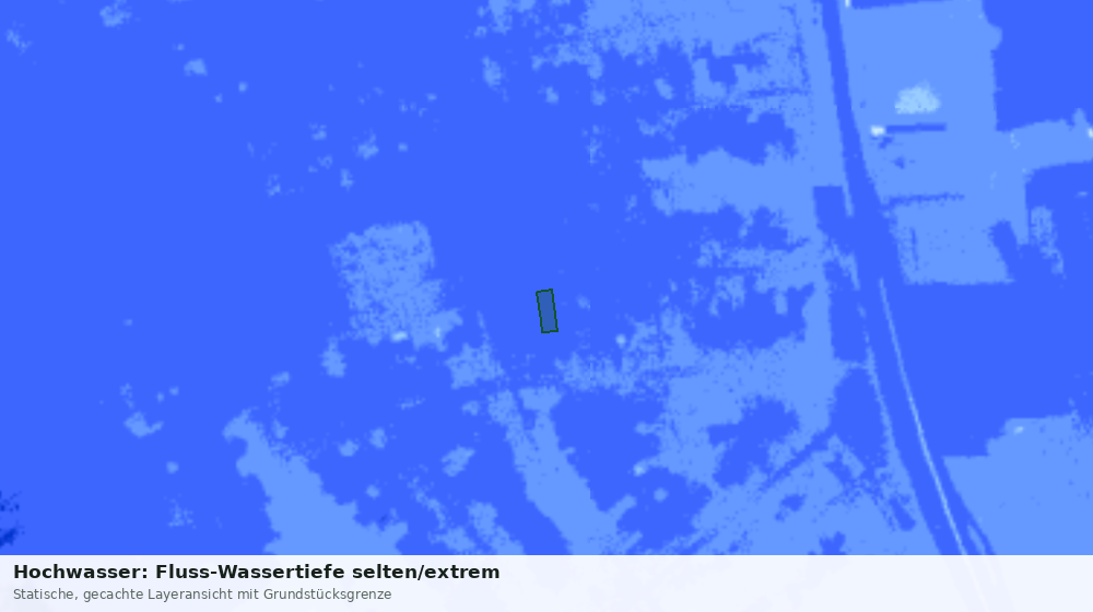 Statische Kartenansicht: Hochwasser: Fluss-Wassertiefe selten/extrem