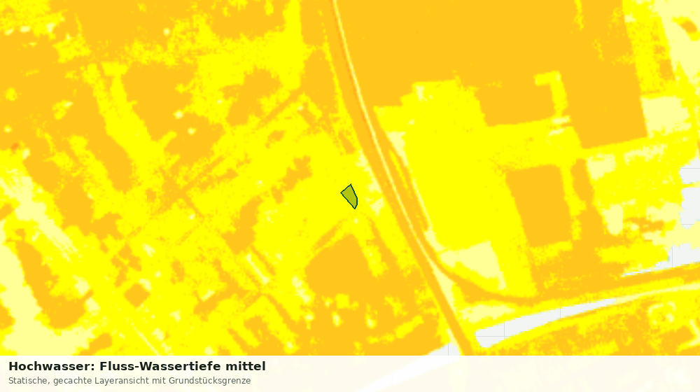 Statische Kartenansicht: Hochwasser: Fluss-Wassertiefe mittel