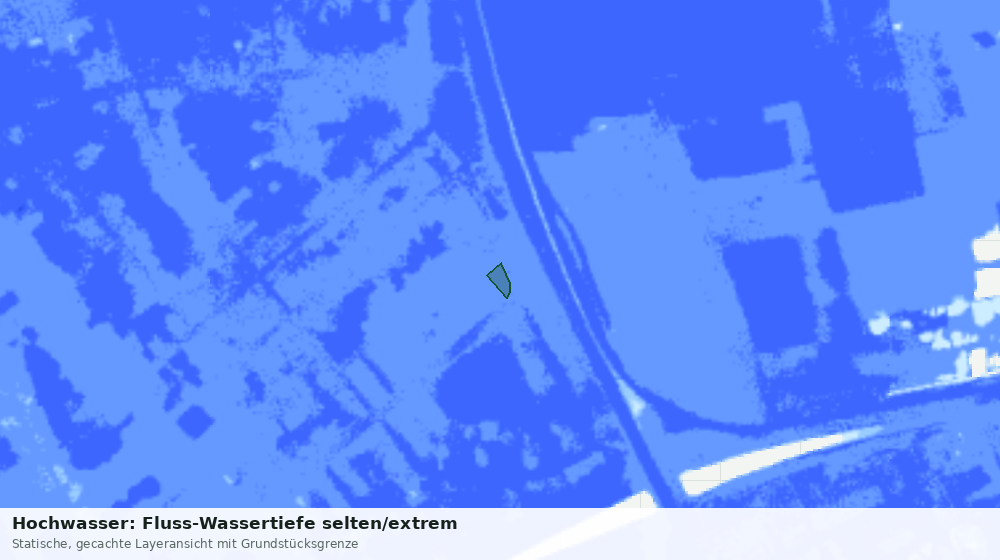 Statische Kartenansicht: Hochwasser: Fluss-Wassertiefe selten/extrem