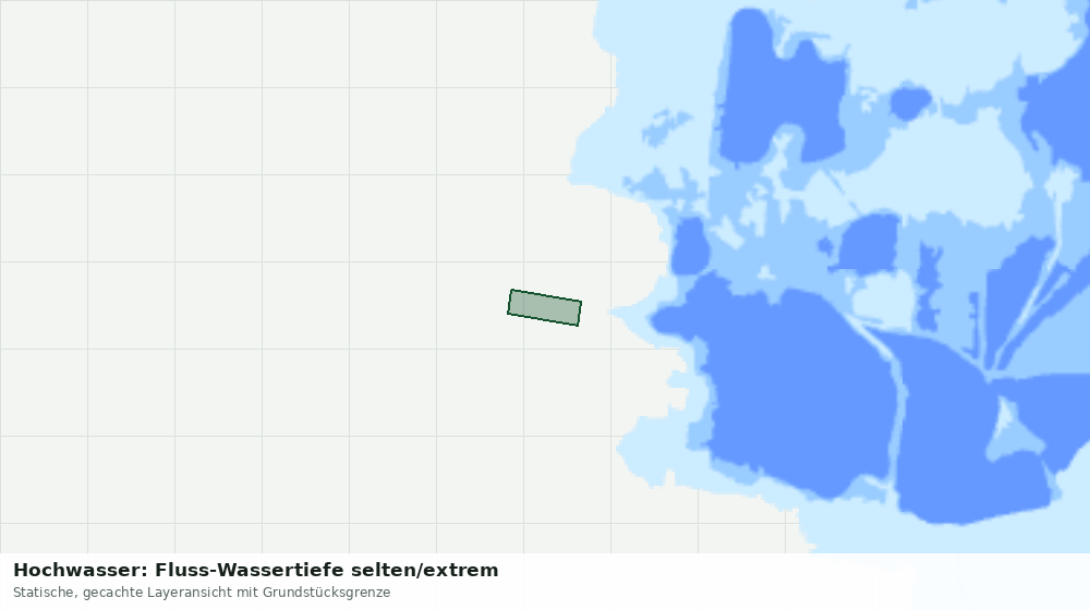 Statische Kartenansicht: Hochwasser: Fluss-Wassertiefe selten/extrem