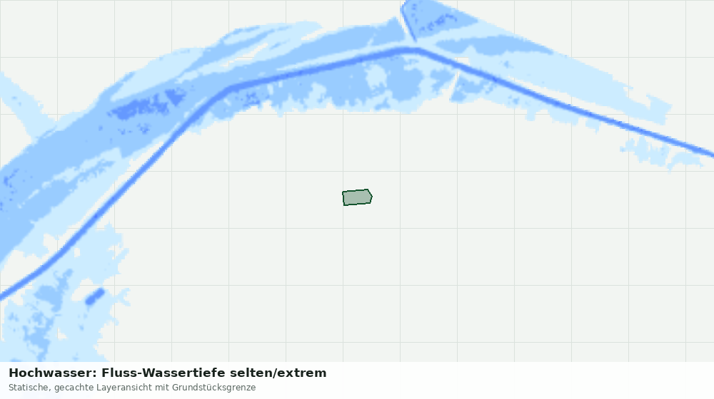 Statische Kartenansicht: Hochwasser: Fluss-Wassertiefe selten/extrem