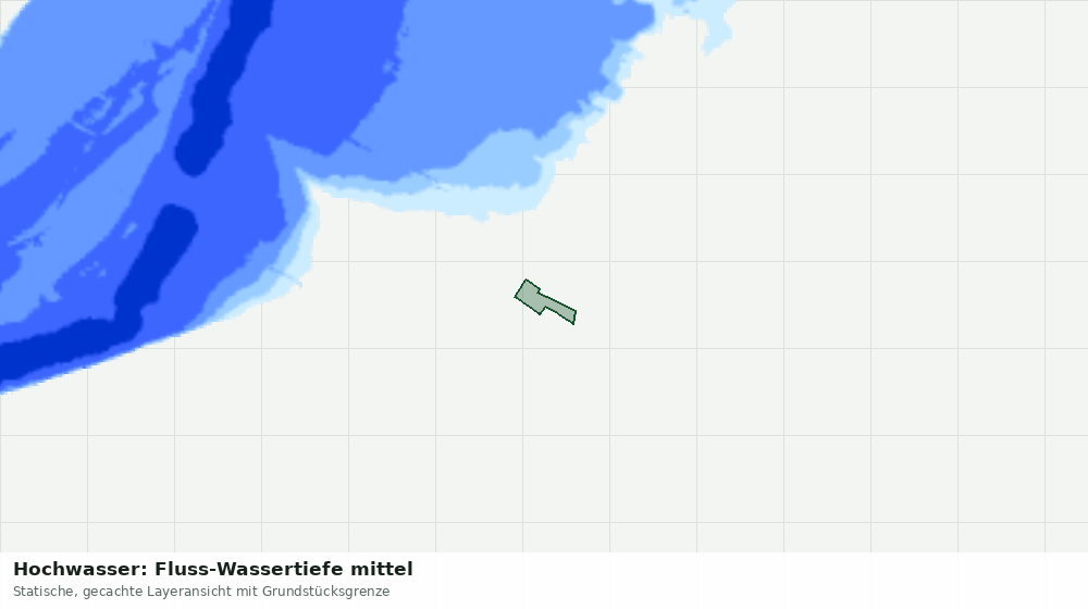 Statische Kartenansicht: Hochwasser: Fluss-Wassertiefe mittel