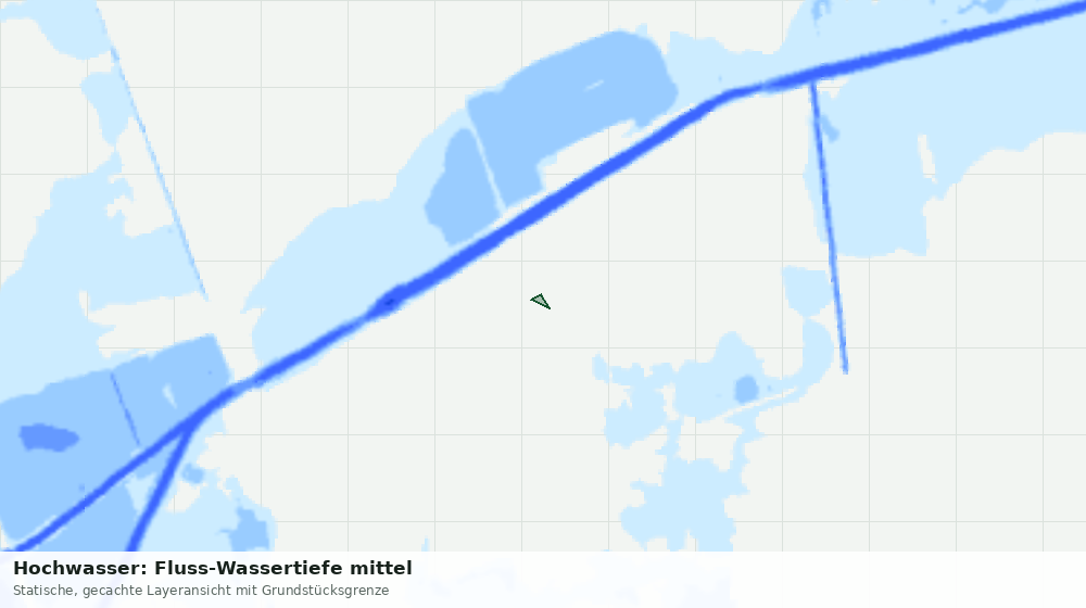 Statische Kartenansicht: Hochwasser: Fluss-Wassertiefe mittel