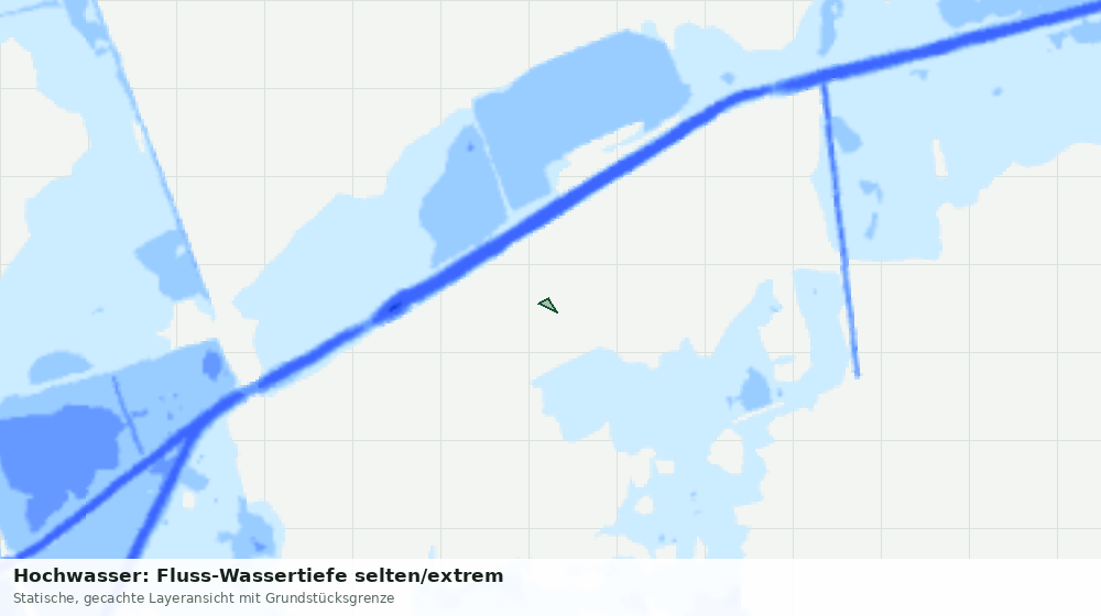 Statische Kartenansicht: Hochwasser: Fluss-Wassertiefe selten/extrem