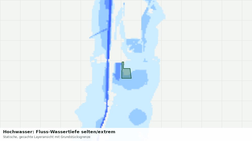 Statische Kartenansicht: Hochwasser: Fluss-Wassertiefe selten/extrem