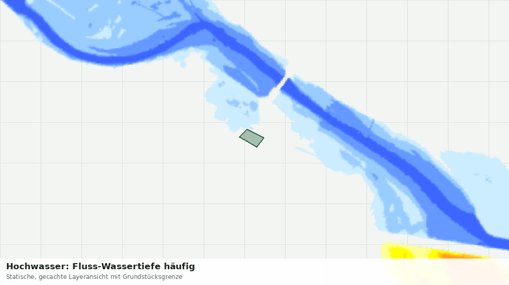Statische Kartenansicht: Hochwasser: Fluss-Wassertiefe häufig