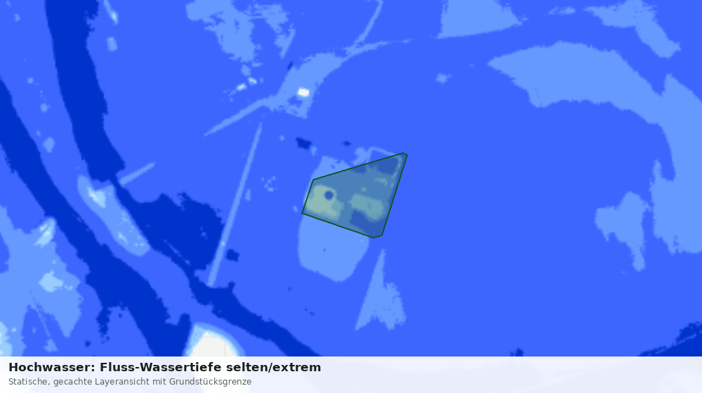 Statische Kartenansicht: Hochwasser: Fluss-Wassertiefe selten/extrem