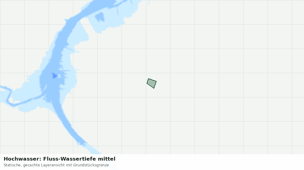 Statische Kartenansicht: Hochwasser: Fluss-Wassertiefe mittel