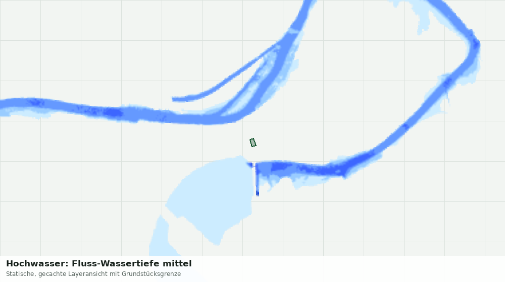 Statische Kartenansicht: Hochwasser: Fluss-Wassertiefe mittel
