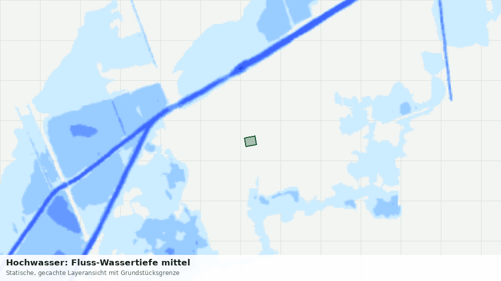 Statische Kartenansicht: Hochwasser: Fluss-Wassertiefe mittel