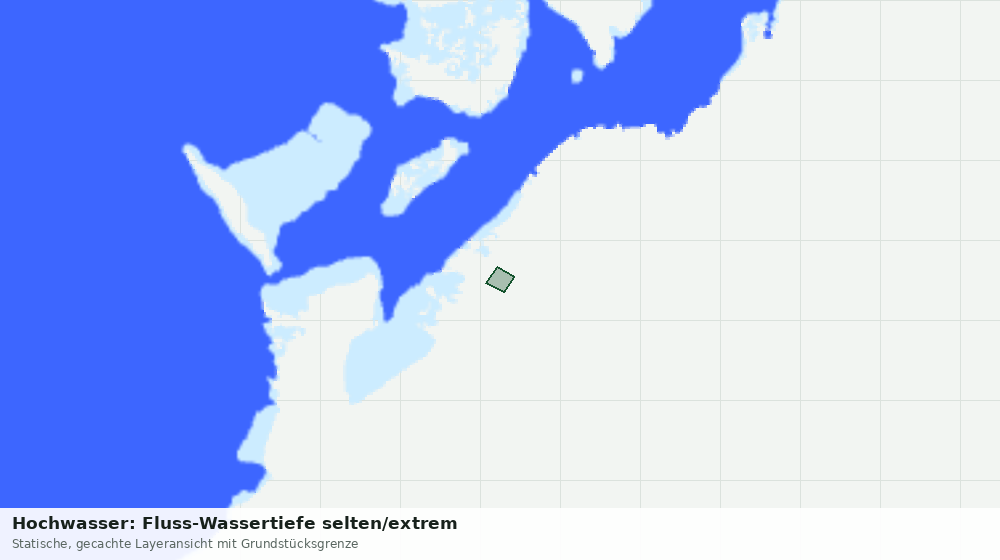 Statische Kartenansicht: Hochwasser: Fluss-Wassertiefe selten/extrem