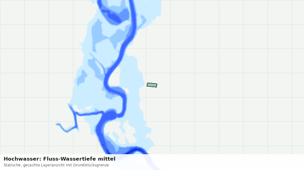 Statische Kartenansicht: Hochwasser: Fluss-Wassertiefe mittel