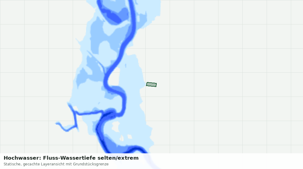 Statische Kartenansicht: Hochwasser: Fluss-Wassertiefe selten/extrem