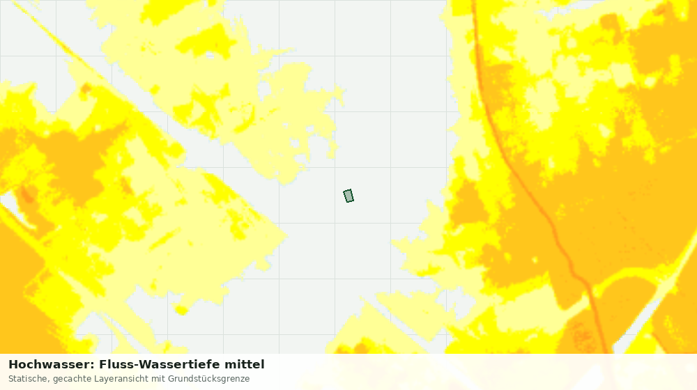 Statische Kartenansicht: Hochwasser: Fluss-Wassertiefe mittel