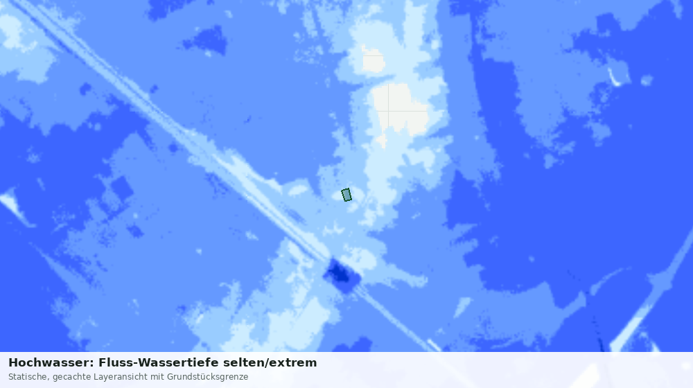 Statische Kartenansicht: Hochwasser: Fluss-Wassertiefe selten/extrem