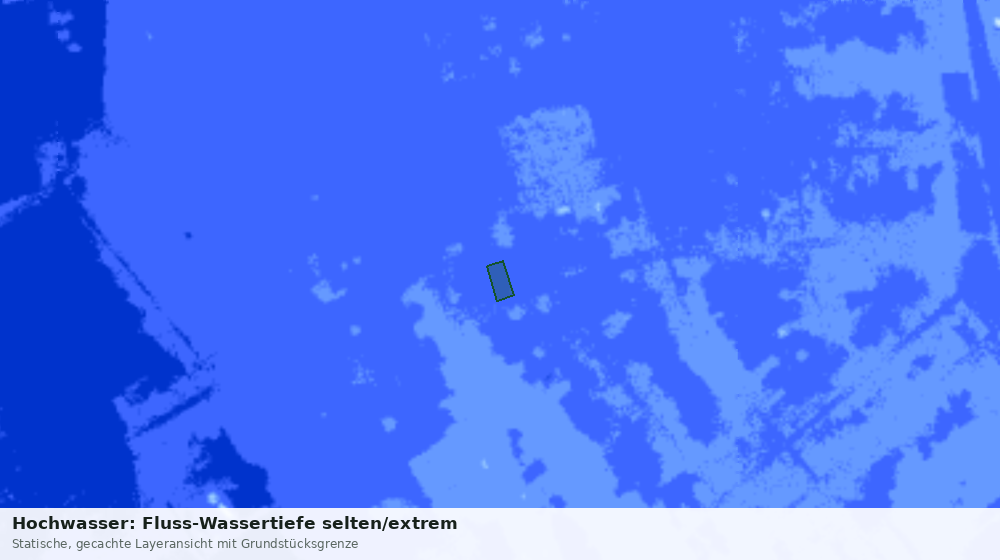 Statische Kartenansicht: Hochwasser: Fluss-Wassertiefe selten/extrem