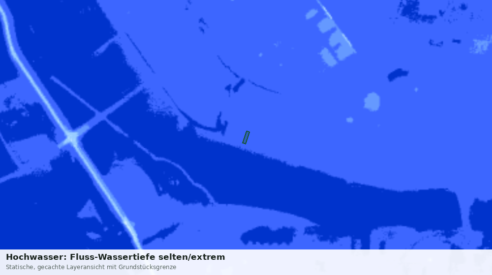 Statische Kartenansicht: Hochwasser: Fluss-Wassertiefe selten/extrem