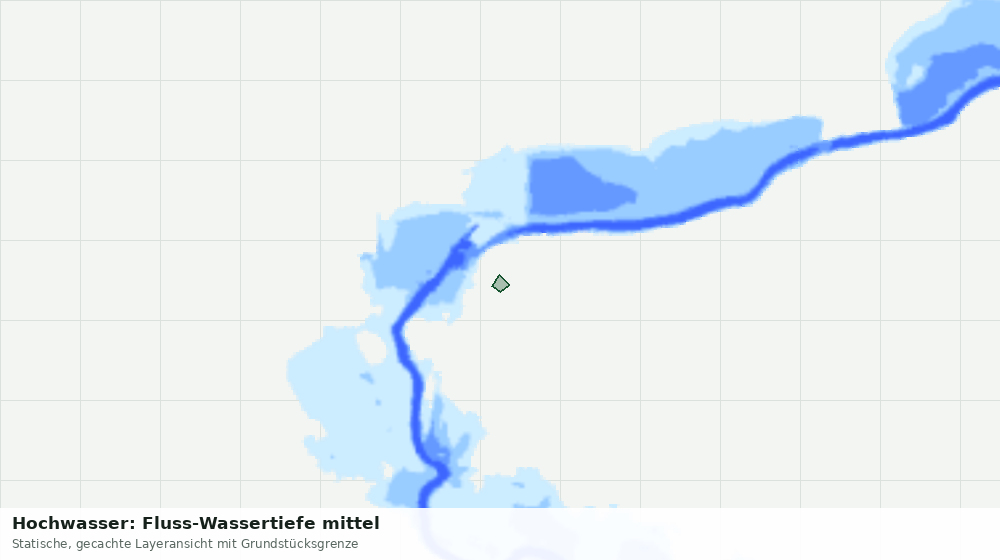 Statische Kartenansicht: Hochwasser: Fluss-Wassertiefe mittel