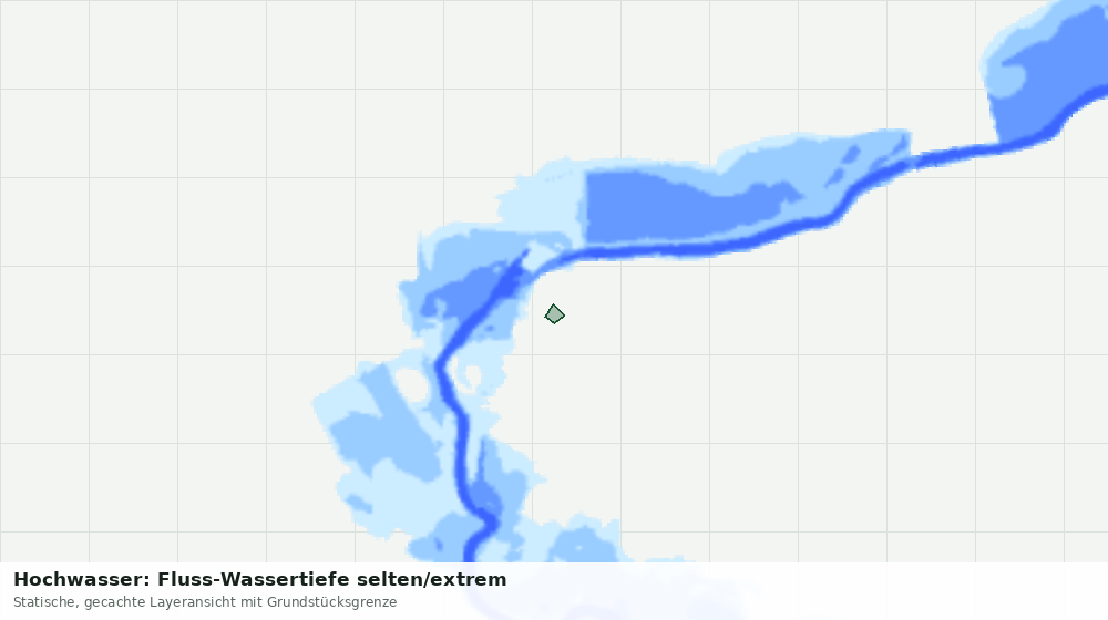 Statische Kartenansicht: Hochwasser: Fluss-Wassertiefe selten/extrem