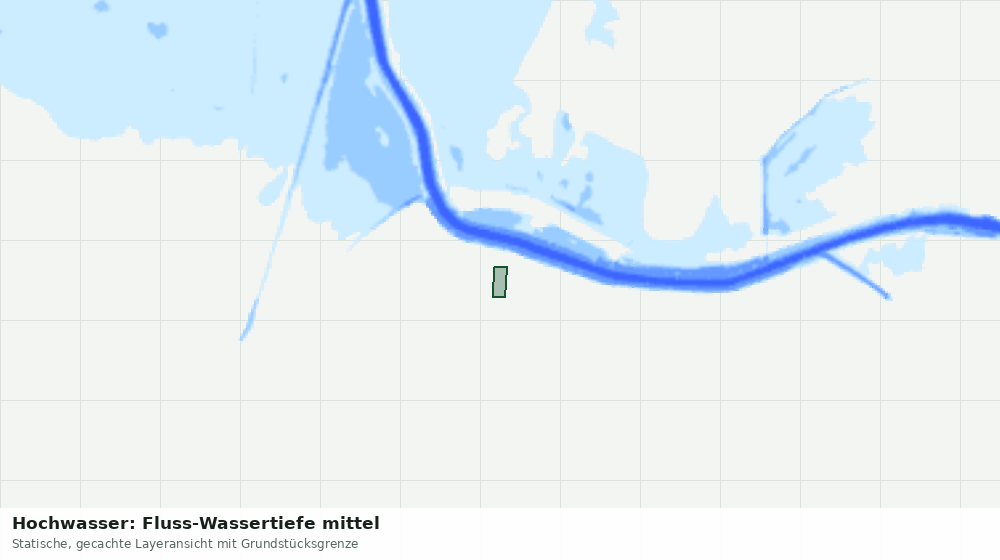 Statische Kartenansicht: Hochwasser: Fluss-Wassertiefe mittel