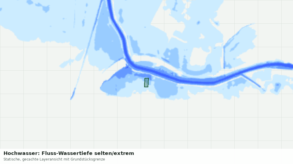 Statische Kartenansicht: Hochwasser: Fluss-Wassertiefe selten/extrem