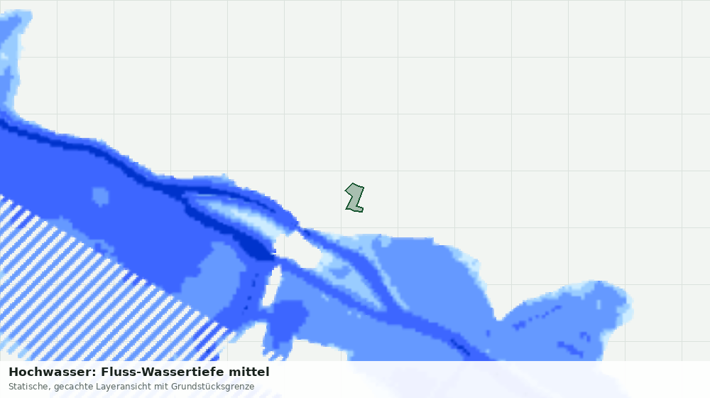 Statische Kartenansicht: Hochwasser: Fluss-Wassertiefe mittel