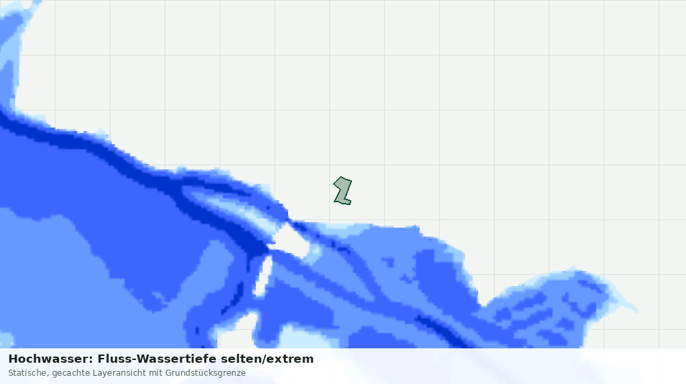 Statische Kartenansicht: Hochwasser: Fluss-Wassertiefe selten/extrem
