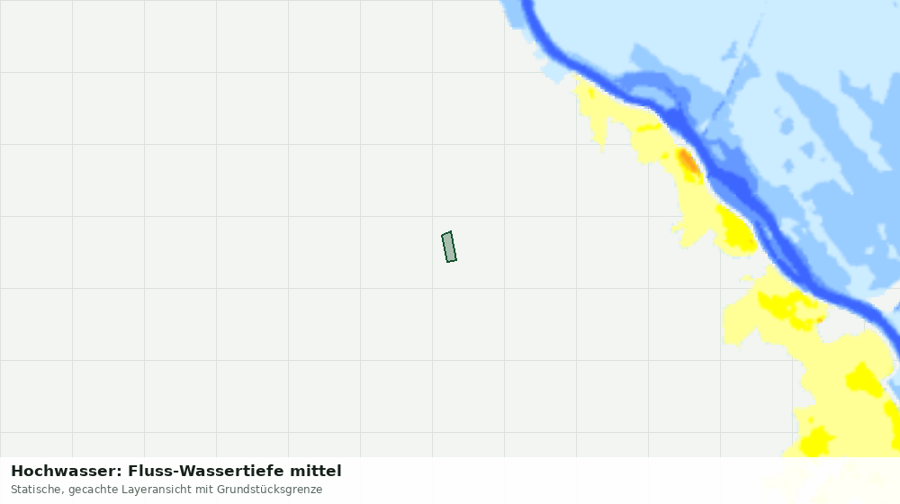 Statische Kartenansicht: Hochwasser: Fluss-Wassertiefe mittel