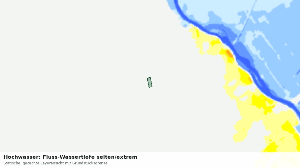 Statische Kartenansicht: Hochwasser: Fluss-Wassertiefe selten/extrem