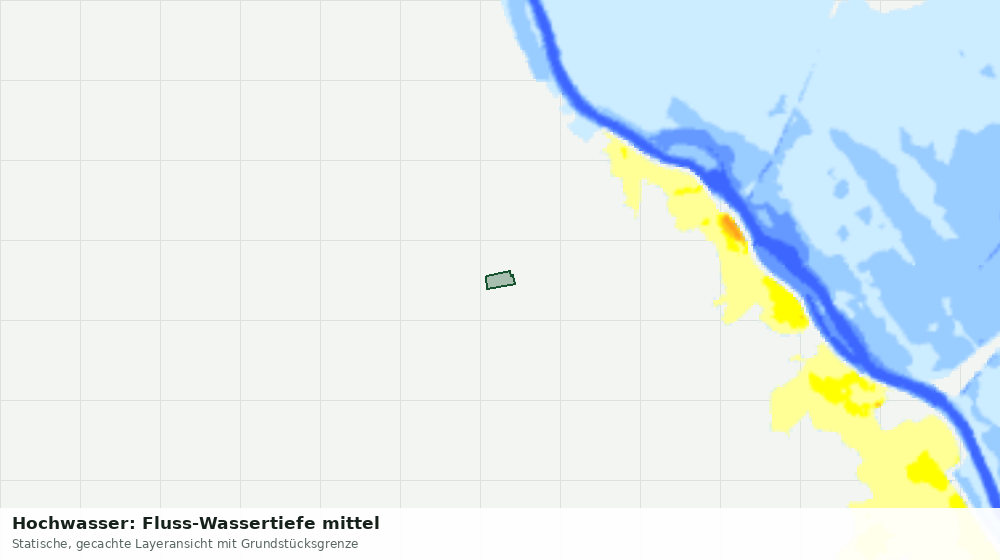 Statische Kartenansicht: Hochwasser: Fluss-Wassertiefe mittel