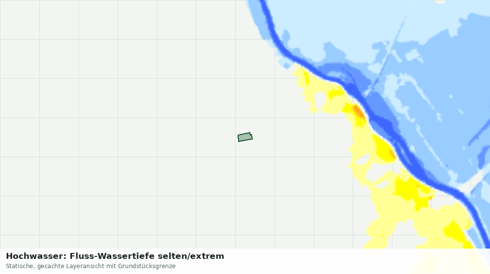 Statische Kartenansicht: Hochwasser: Fluss-Wassertiefe selten/extrem