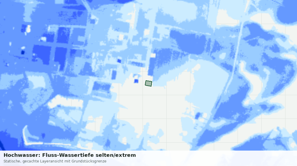 Statische Kartenansicht: Hochwasser: Fluss-Wassertiefe selten/extrem