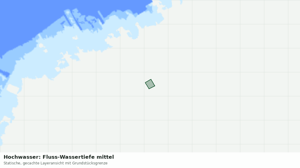 Statische Kartenansicht: Hochwasser: Fluss-Wassertiefe mittel