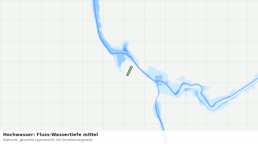Statische Kartenansicht: Hochwasser: Fluss-Wassertiefe mittel