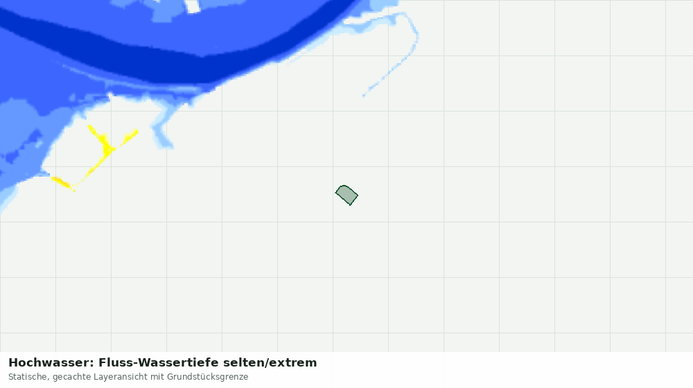 Statische Kartenansicht: Hochwasser: Fluss-Wassertiefe selten/extrem
