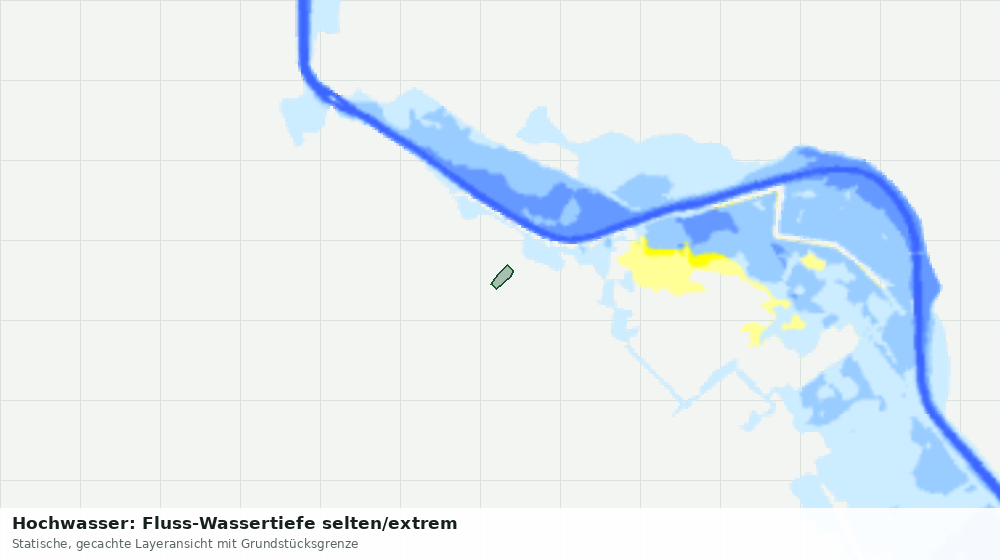 Statische Kartenansicht: Hochwasser: Fluss-Wassertiefe selten/extrem