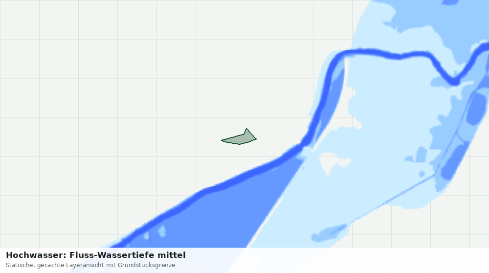 Statische Kartenansicht: Hochwasser: Fluss-Wassertiefe mittel