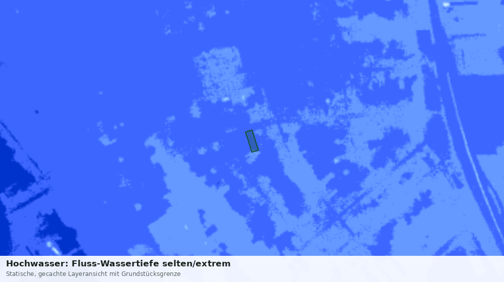 Statische Kartenansicht: Hochwasser: Fluss-Wassertiefe selten/extrem