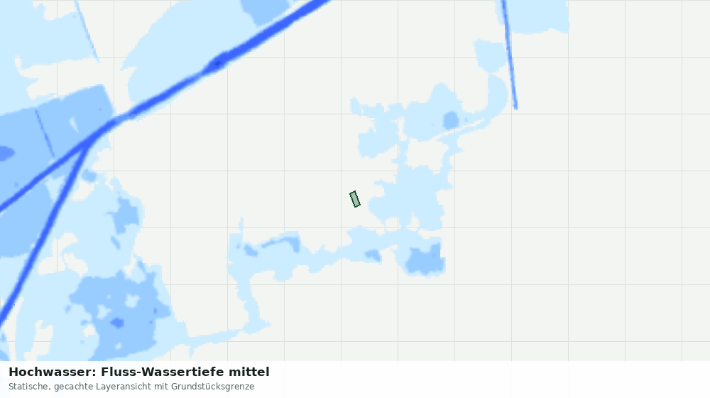 Statische Kartenansicht: Hochwasser: Fluss-Wassertiefe mittel