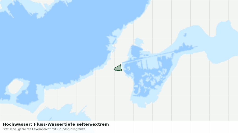 Statische Kartenansicht: Hochwasser: Fluss-Wassertiefe selten/extrem