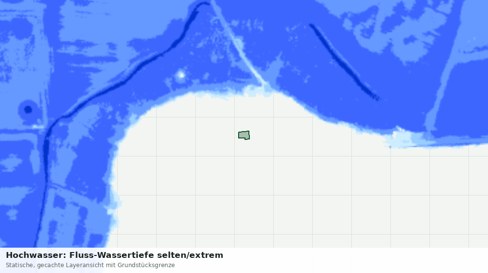 Statische Kartenansicht: Hochwasser: Fluss-Wassertiefe selten/extrem