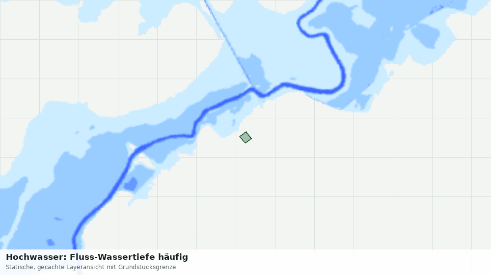 Statische Kartenansicht: Hochwasser: Fluss-Wassertiefe häufig