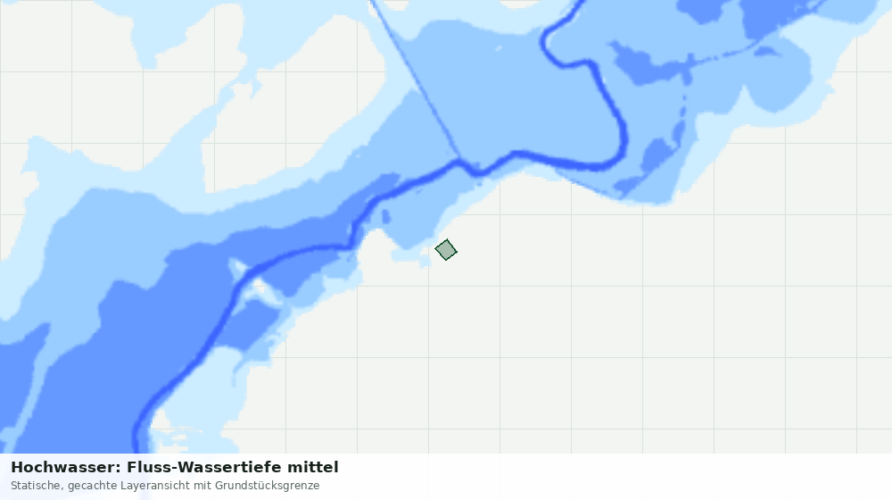 Statische Kartenansicht: Hochwasser: Fluss-Wassertiefe mittel